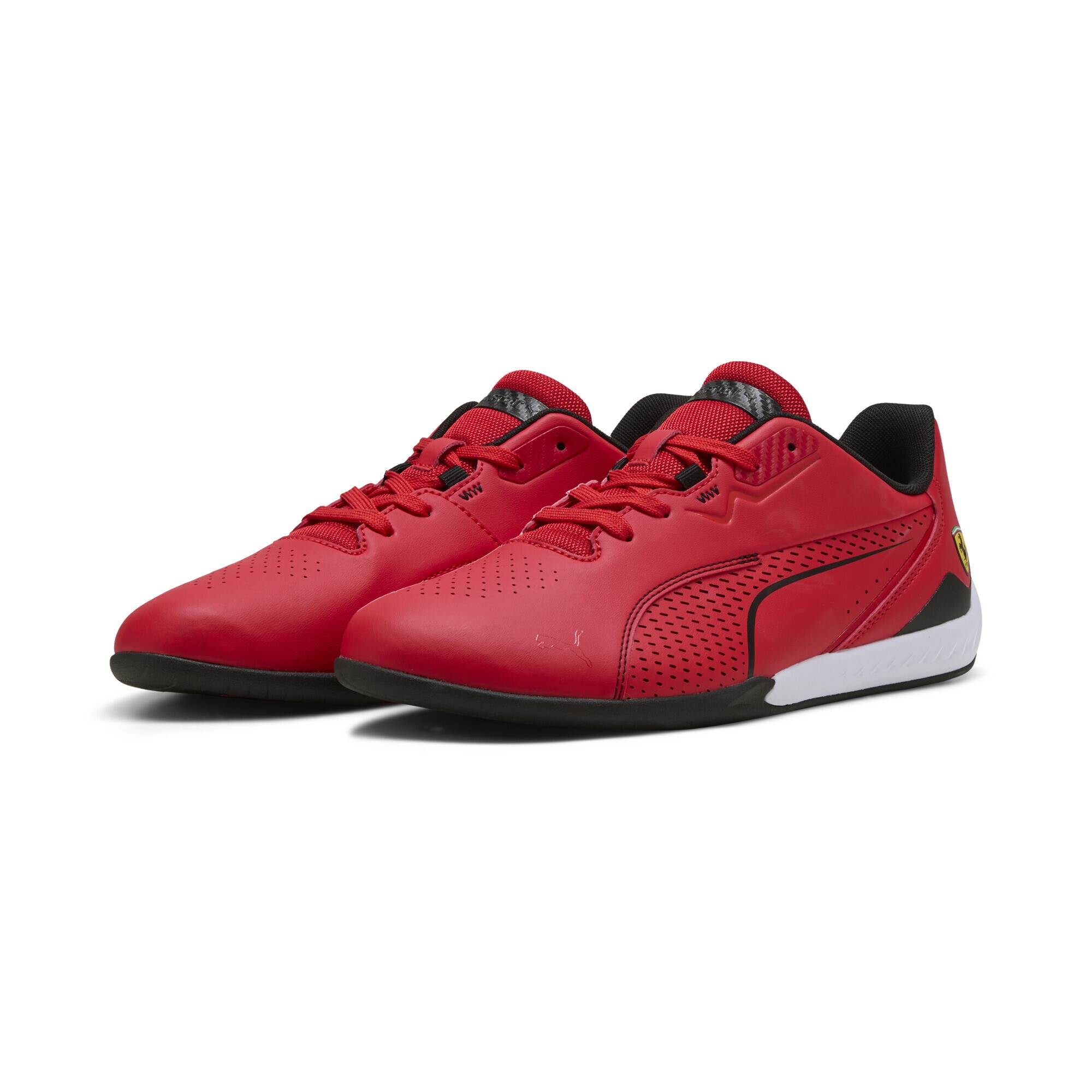 Sneaker PUMA "Scuderia Ferrari Drift Cat 11 Sneakers Erwachsene", Damen, Gr. 46, rosso corsa schwarz rot, Obermaterial: Synthetik, Textil; Futter: Textil; Innensohle: Textil; Laufsohle: Gummi, Schuhe Sneaker