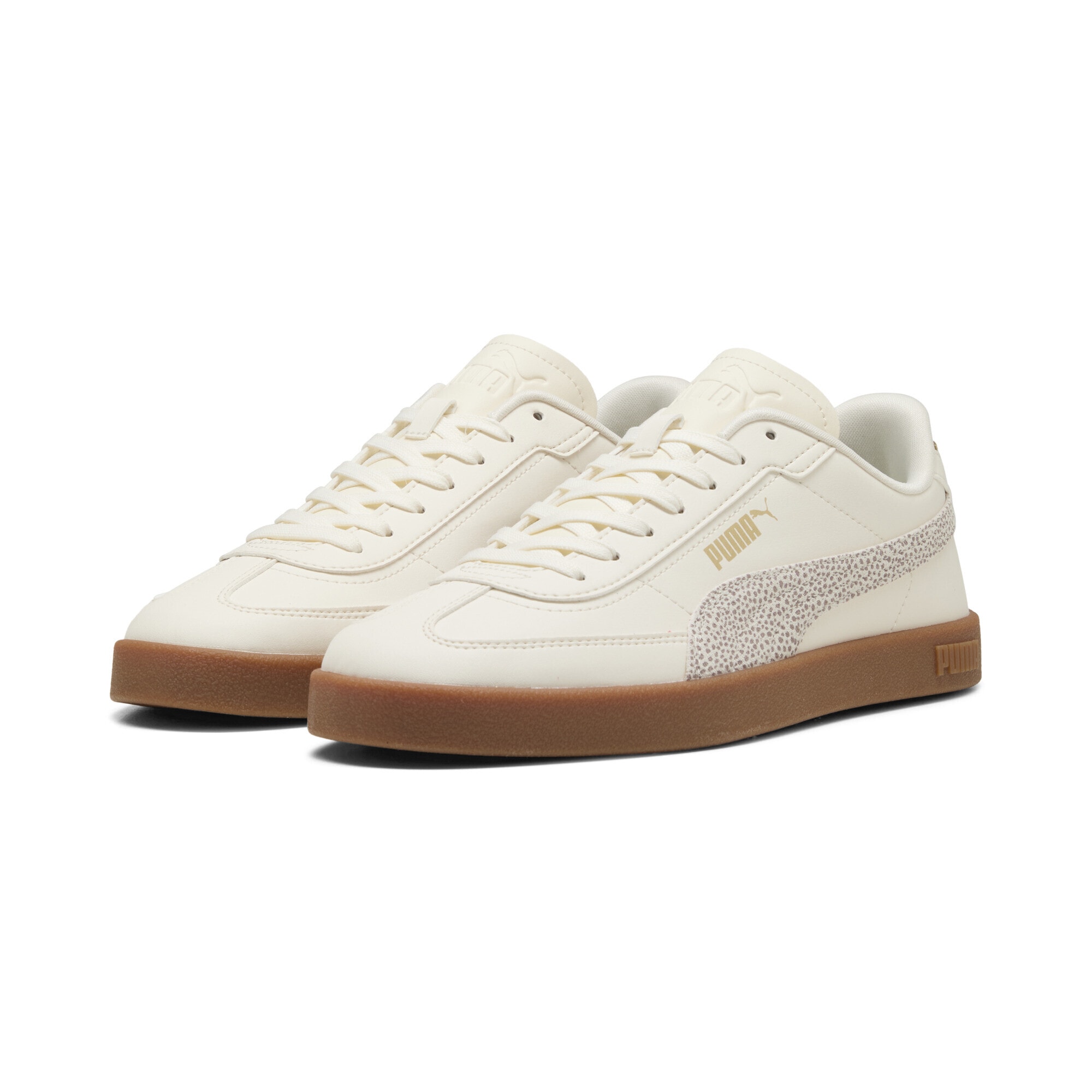Sneaker PUMA "PUMA Club II Era Topcat Sneakers Damen", Damen, Gr. 37,5, frosted ivory rose latte weiß beige, Obermaterial: Kuhleder, Textil, Synthetik; Futter: Textil; Innensohle: Textil; Laufsohle: Gummi, Schuhe Sneaker