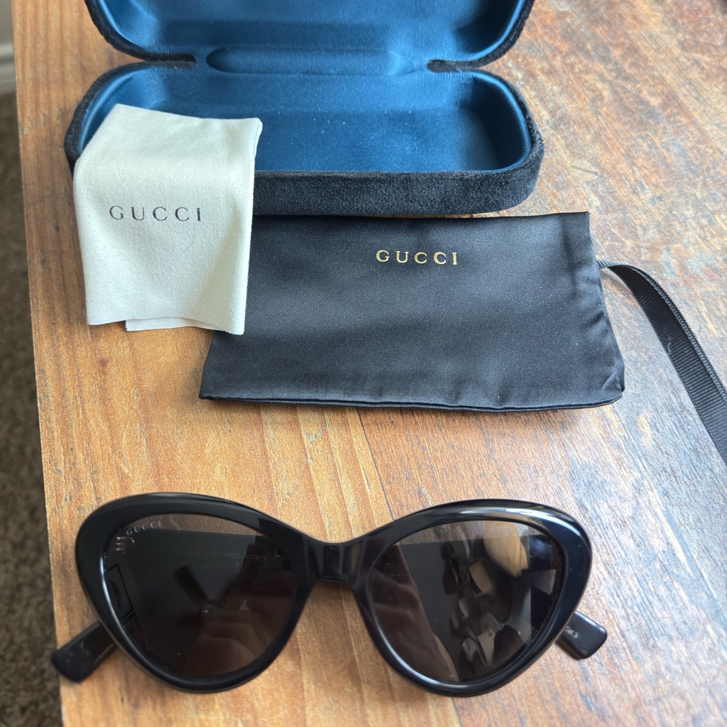 Gucci Accessories | Authentic Gucci Cat-Eye Sunglasses | Color: Black | Size: 54-19-145
