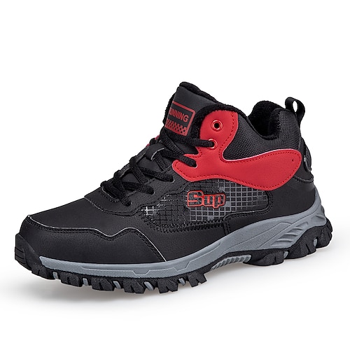 Schwarze Herren-Winterwanderschuhe, wasserdichte und isolierte Stiefel für Schnee, Outdoor-Erkundungen und Winterwanderungen, strapazierfähiges Schuhwerk für kalte Bedingungen Image