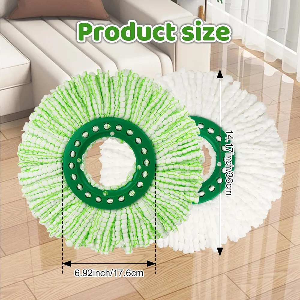 Mop Head Pad für Libman Tornado Spin Mop, wieder verwendbare wasch bare Mikrofaser-Mop-Nachfüllung für die Reinigung von Hartholz böden Image