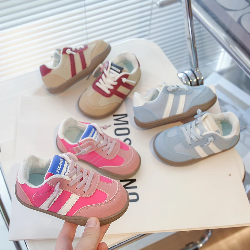 2025 Jungen und Mädchen Leinwand Mode Schuhe Kinder Schule Performance Schuhe Kinder Keks unten atmungsaktive Kinder Schuhe