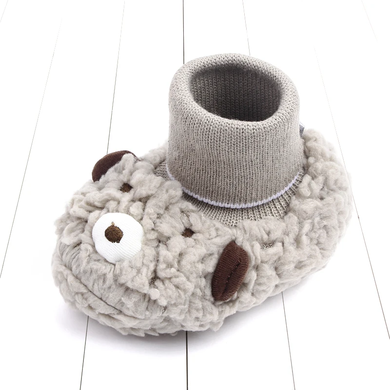 2025, neue Design-Winter-Babyschuhe, niedlicher Bär und Schaf, Tier-Kleinkind-Sockenschuhe, knöchelbedeckt, für 0–18 Monate, Prewalking Indoor Image