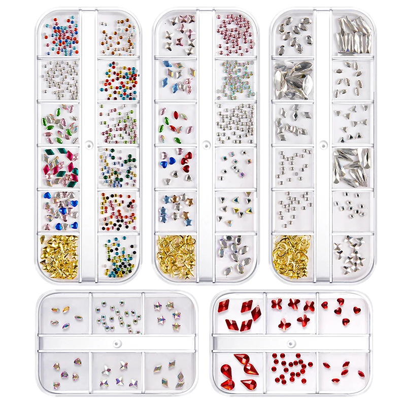 1Set Dental Zahn Edelsteine Kristall Ornament Diy Werkzeuge Verschiedene Formen Farbe Zähne Schmuck Prothese Image