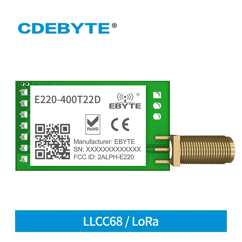 433 MHz LLCC68 LoRa Wireless RF Modul 22 dBm Long Range 5 km CDEBYTE E220-400T22D SMA-K UART RSSI Sender Empfänger SEMTECH Image