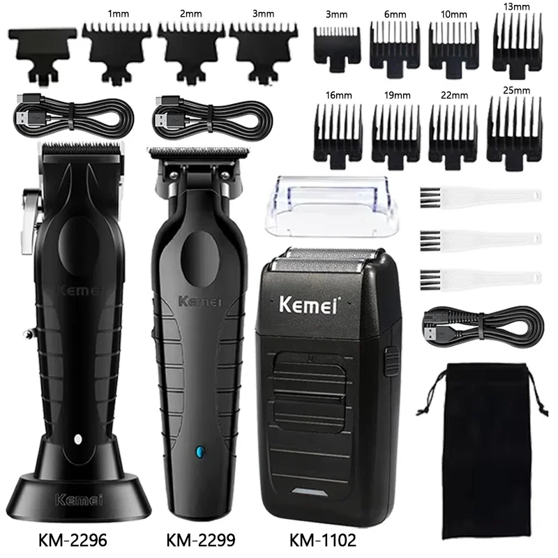 Kemei KM-2296 KM-2299 KM-1102 Haarschneidemaschine Kit Herren Elektrorasierer Haarschneider Maschine Professionelle Haarschneidemaschine Männer Image