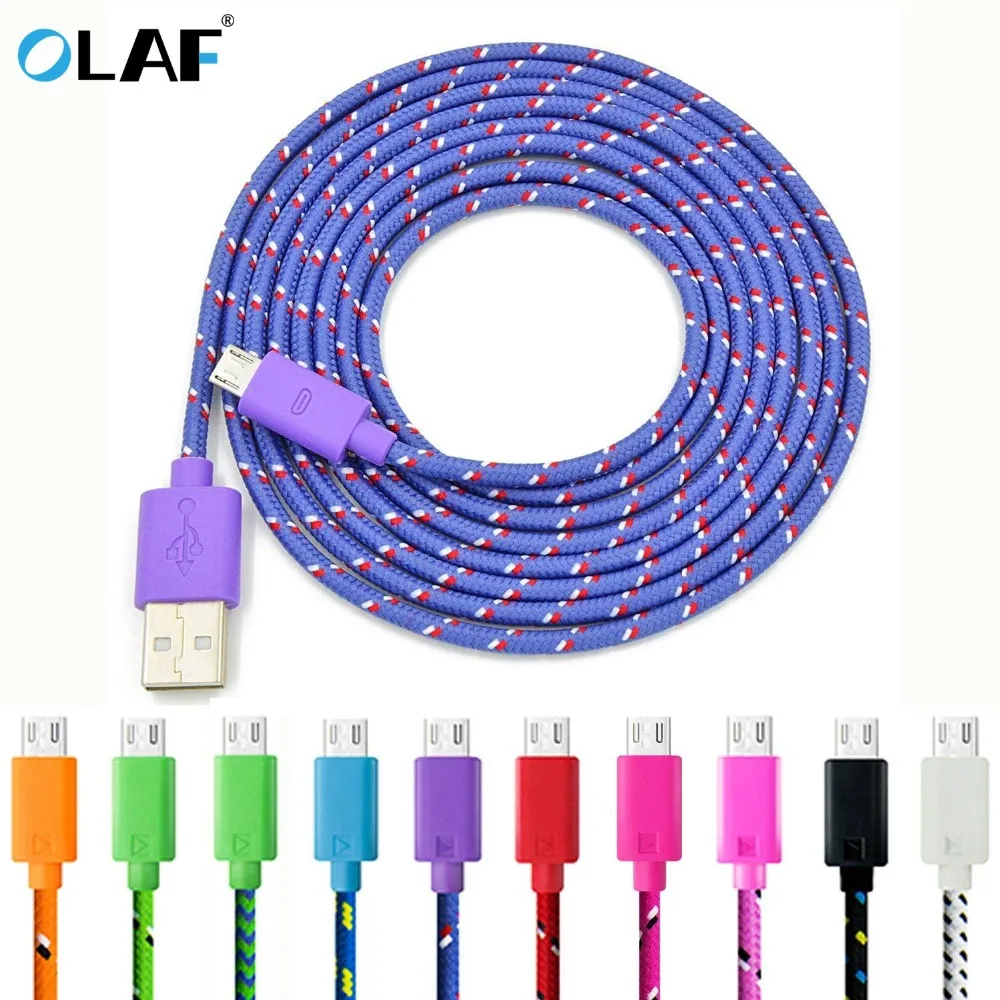 Cavo micro USB OLAF 1M/2M/3M ricarica rapida cavo adattatore per caricabatterie USB per telefono cellulare cavo di sincronizzazione dati per Samsung Huawei Xiaomi