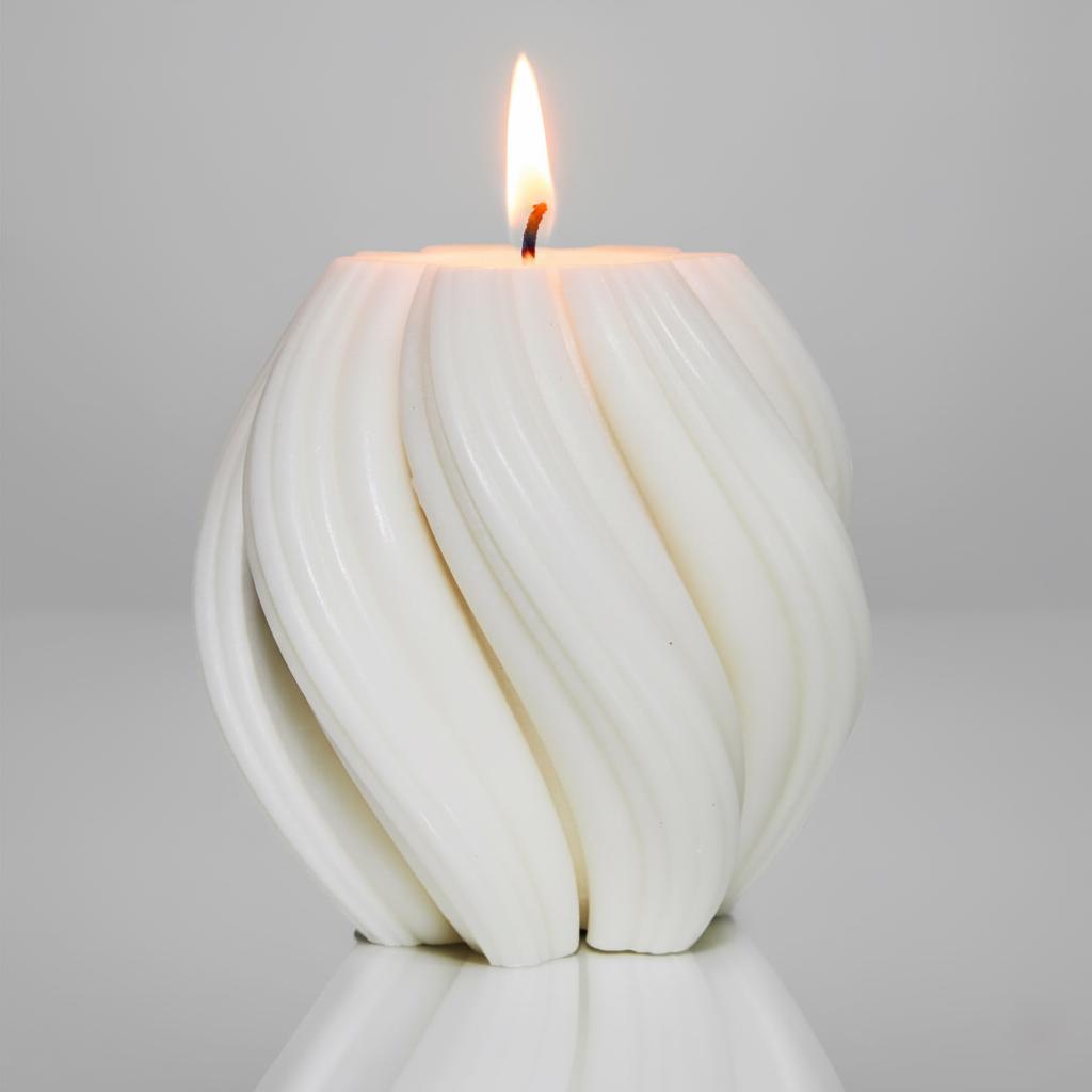 Candela a forma di onda grande | Candela a spirale | Candela a forma di onda di Instagram | Candela a fiamma | Candela a forma di onda | Idea regalo p