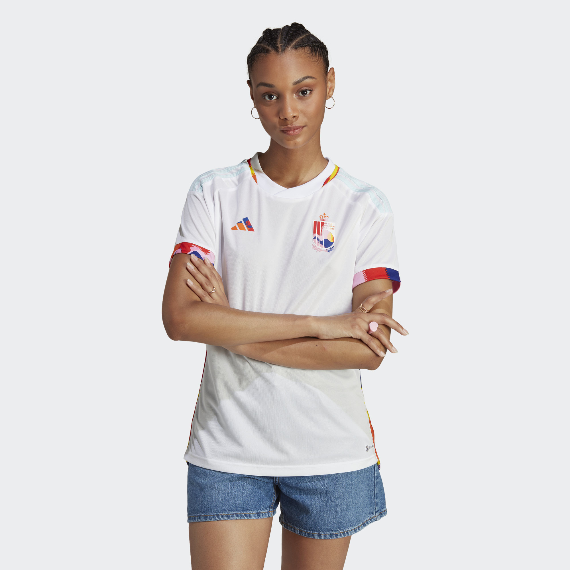 adidas Performance Womens Belgium 22 Away Jersey - White - Size X-small | adidas Performance Sale | Discount Designer Brands