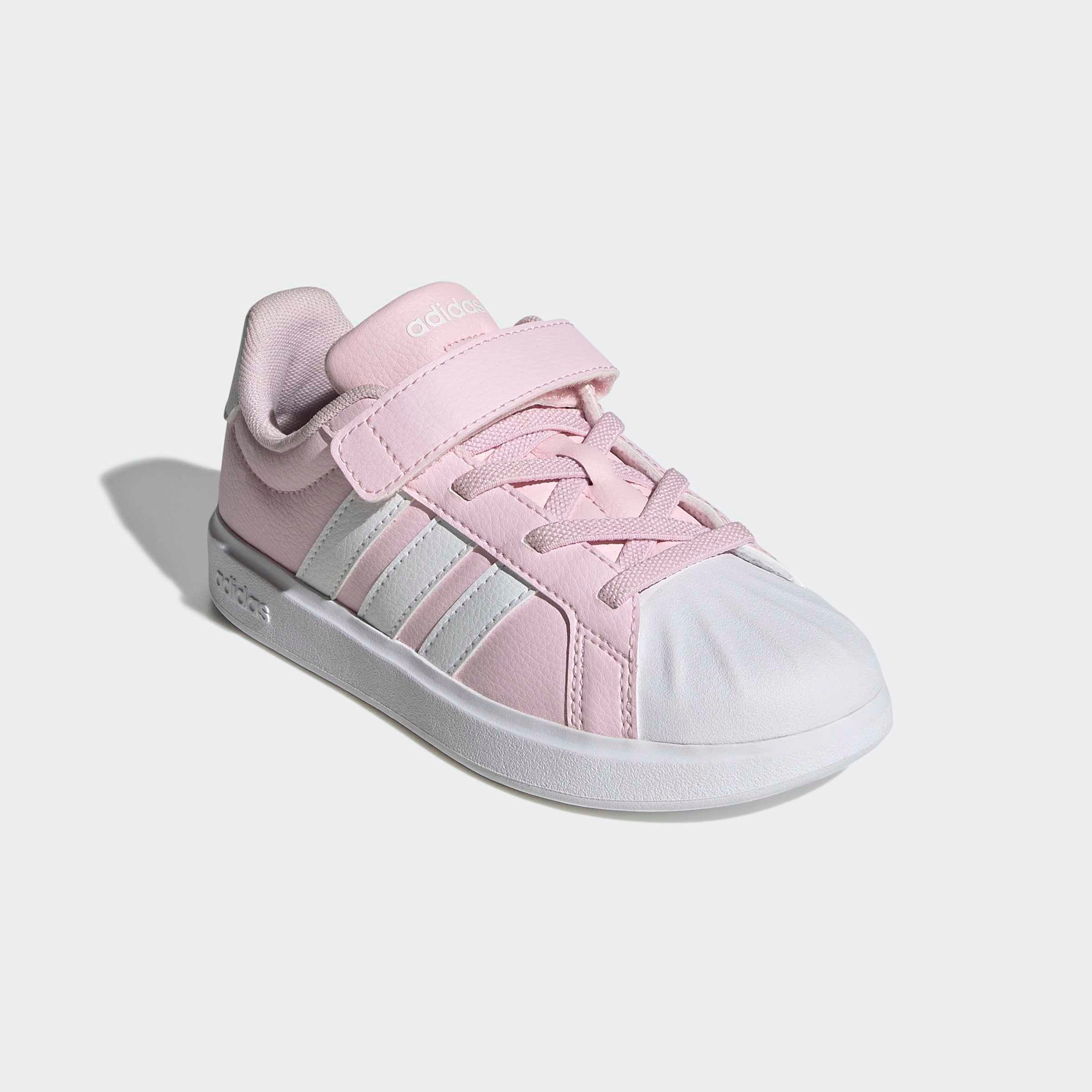 Sneaker ADIDAS SPORTSWEAR "STREETTALK", Damen, Gr. 33, clear pink, cloud weiß, grau two, Synthetik, Schuhe Sneaker, inspiriert vom Design des adidas superstar