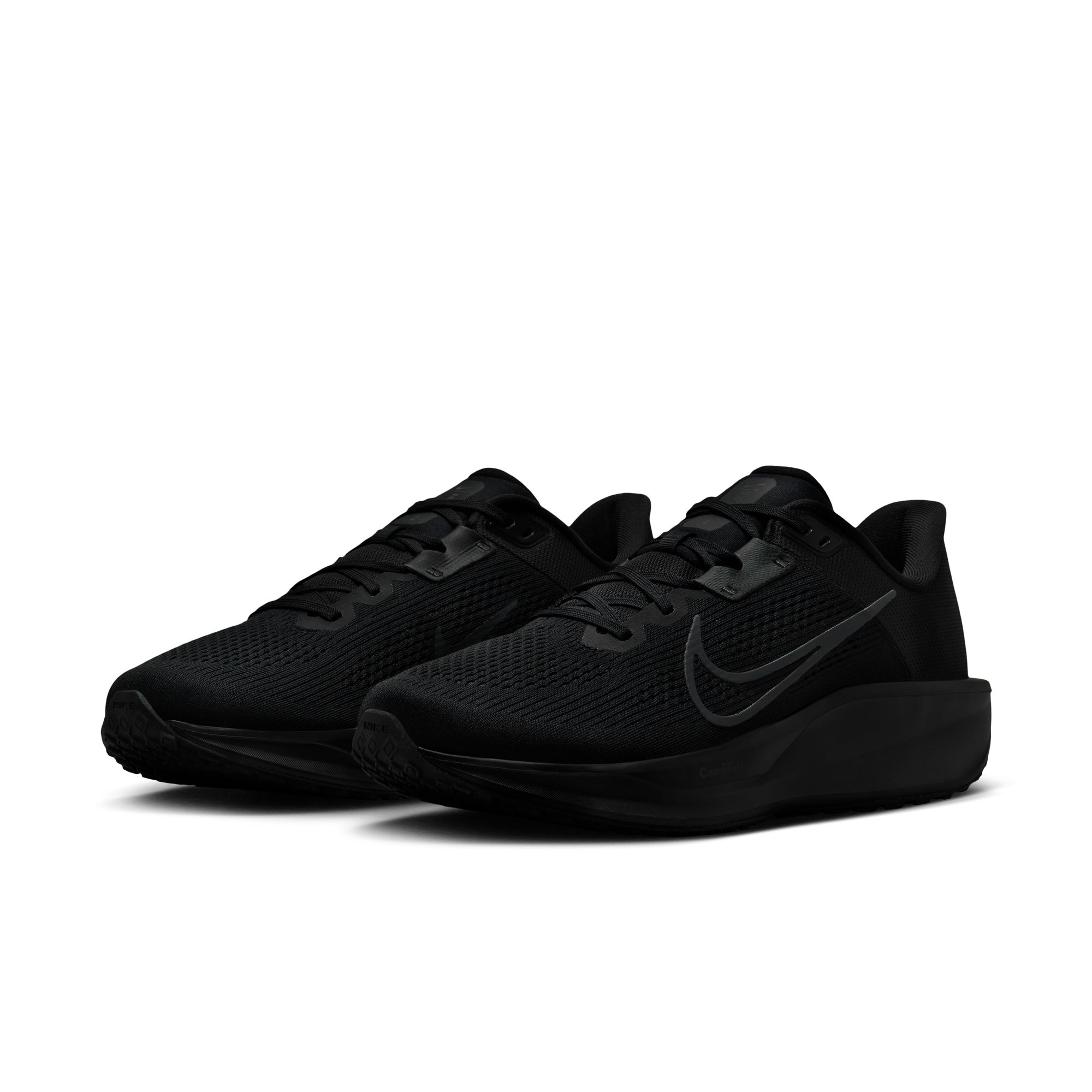 Laufschuh NIKE "QUEST 6", Herren, Gr. 41, schwarz (schwarz, dk smoke grau), Textil, Schuhe Laufschuh