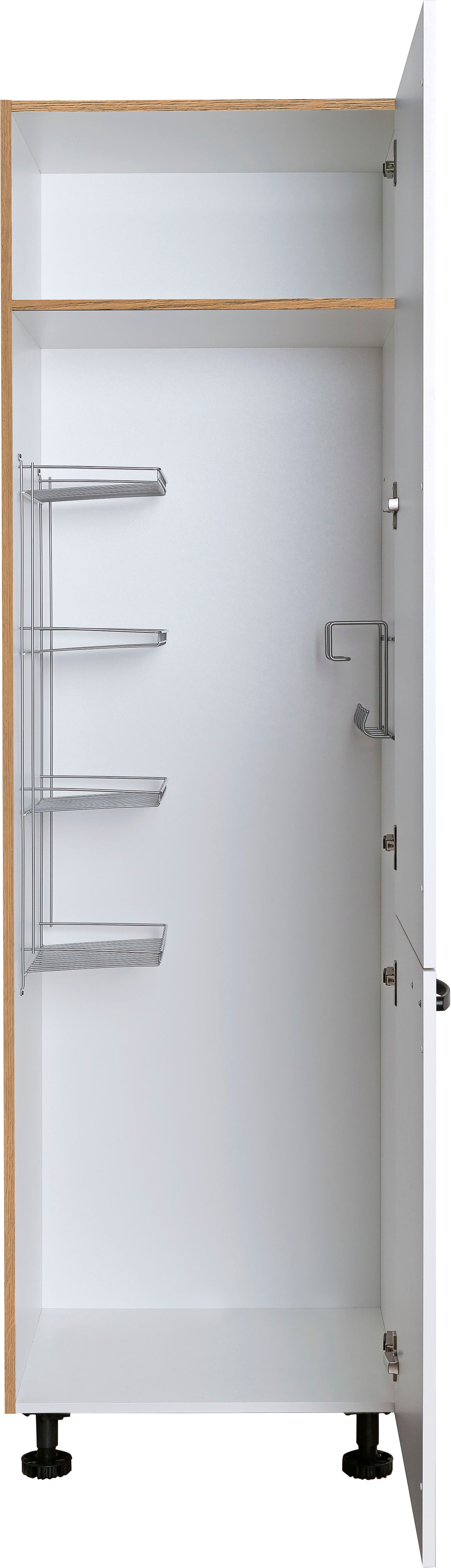 Vorratsschrank EXPRESS KÜCHEN "ARTA", weiß, B:60cm H:207cm T:58cm, Holzwerkstoff, Schränke, Vorratsschrank, vormontiert Image