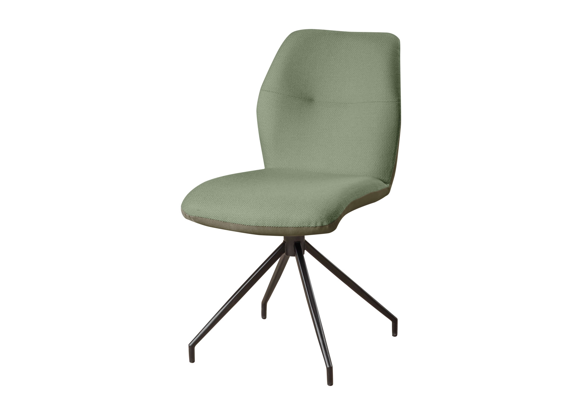 Drehstuhl HOME AFFAIRE "Bruna Esszimmerstuhl,Polsterstuhl, Küchenstuhl, 4-Fußstuhl", grün, schwarz, B:49cm H:89cm T:64cm, Metall, Polyester, Sperrholz, Stühle, Drehstuhl