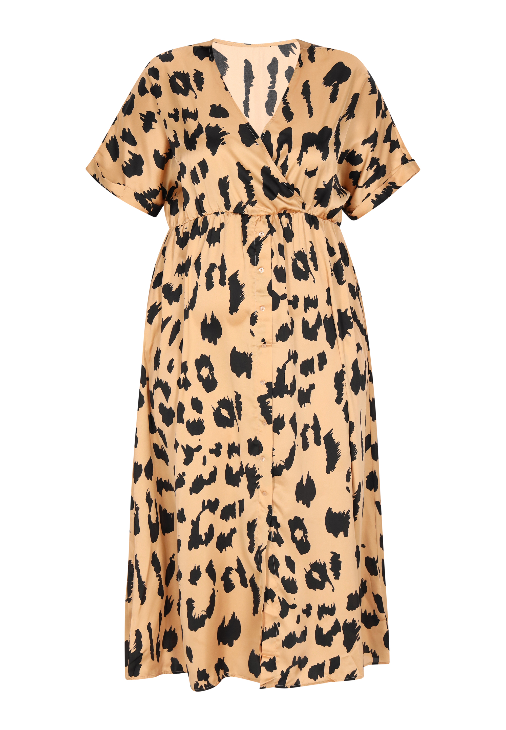 Faina Kleid in großen Größen Frauen khaki