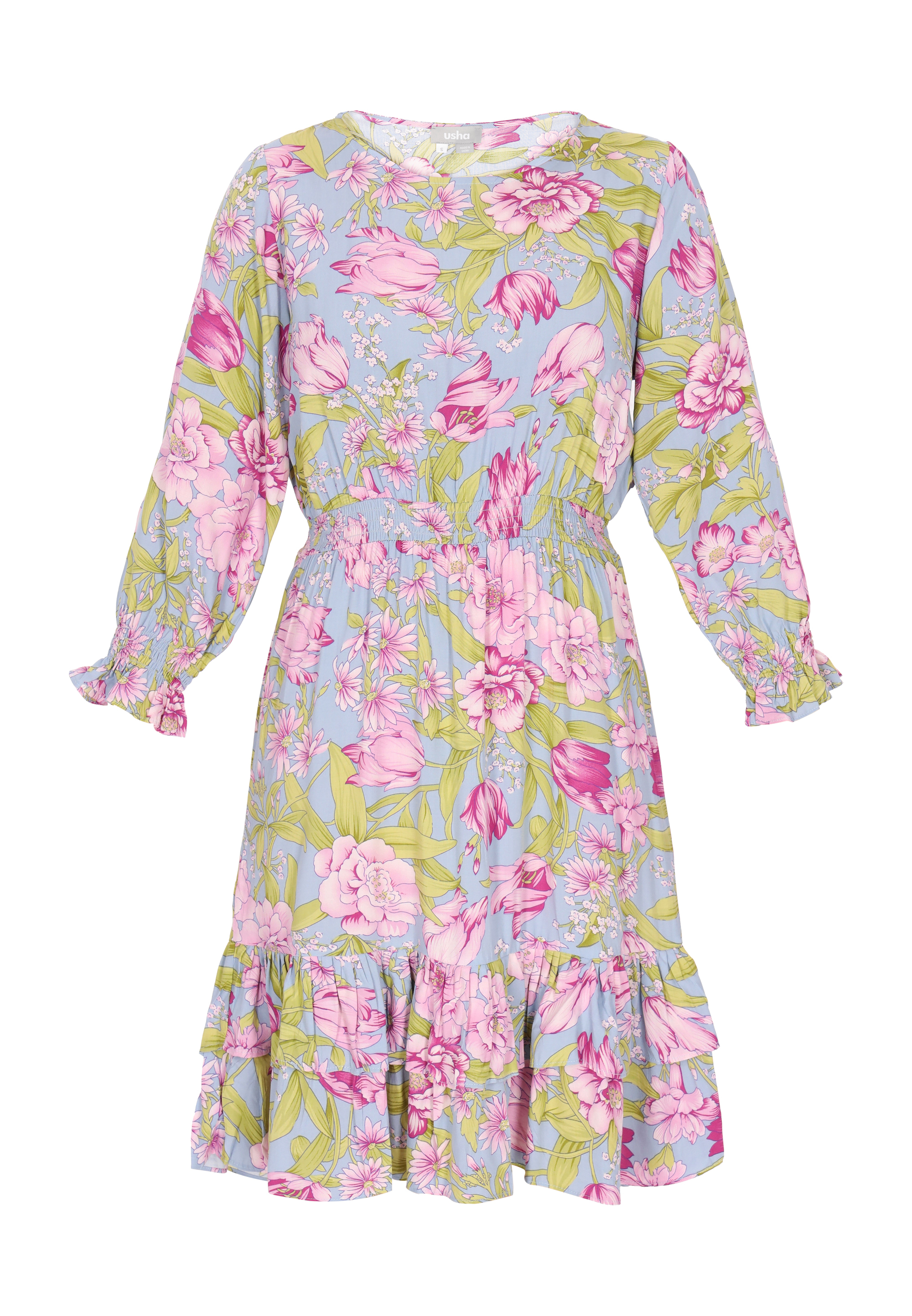 usha Kleid Frauen blau mehrfarbig S