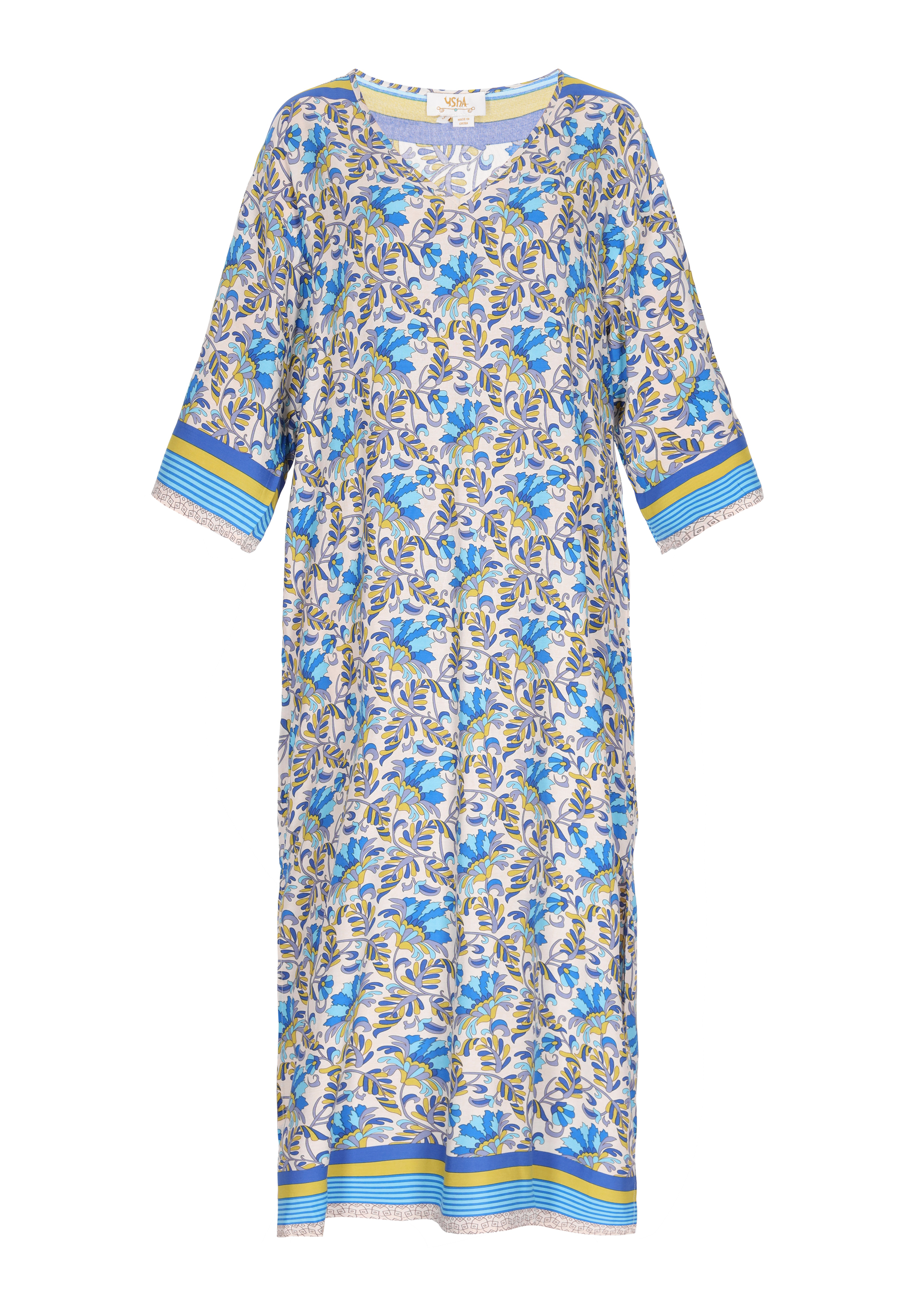 usha Kleid Frauen blau mehrfarbig M