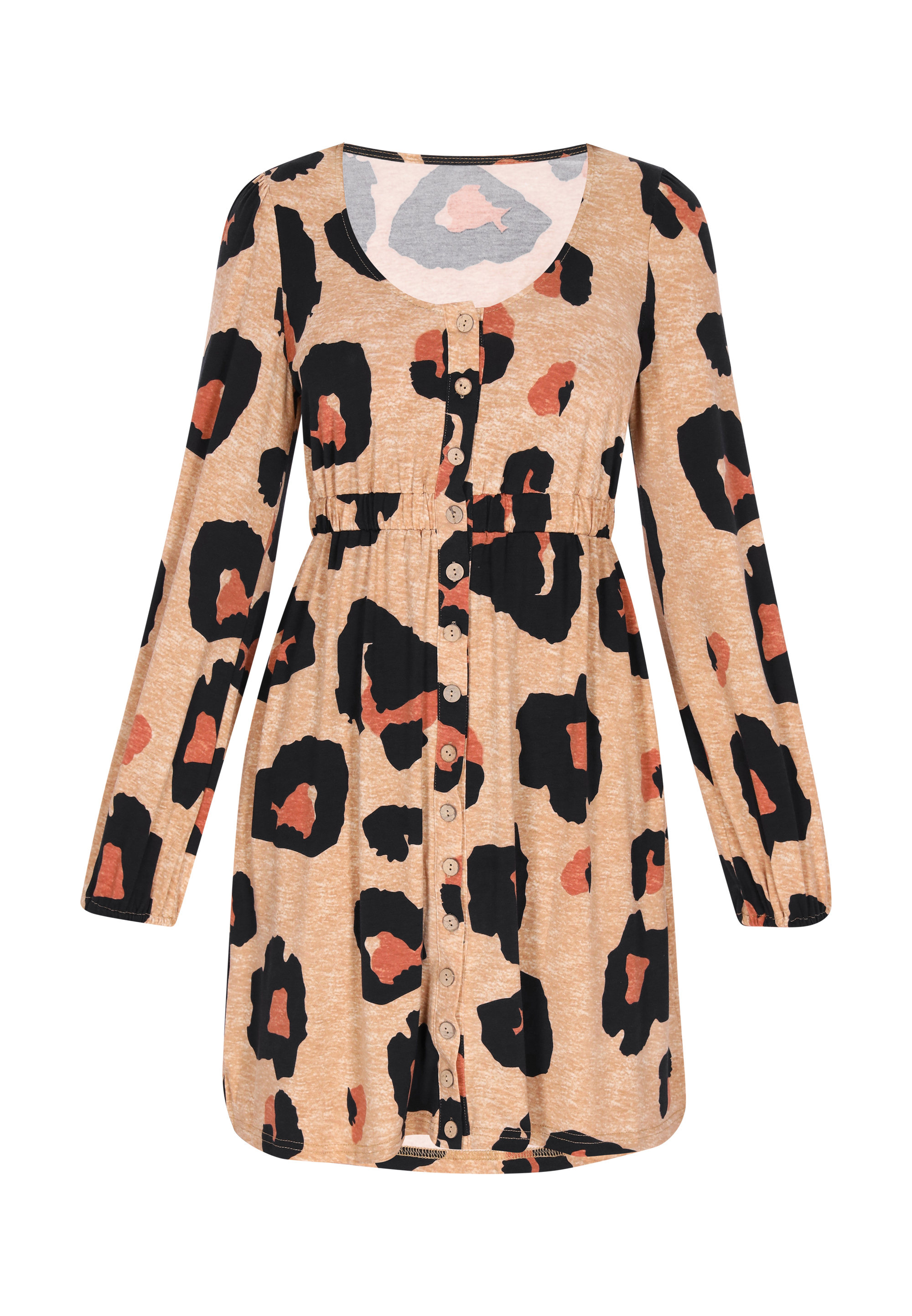 Faina Kleid Frauen braun schwarz M