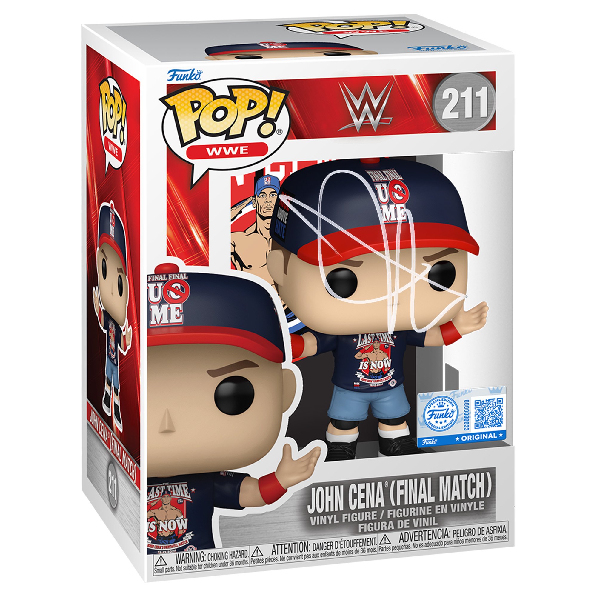 John Cena WWE Autogrammierte Funko Pop! Figur zum letzten Match Image