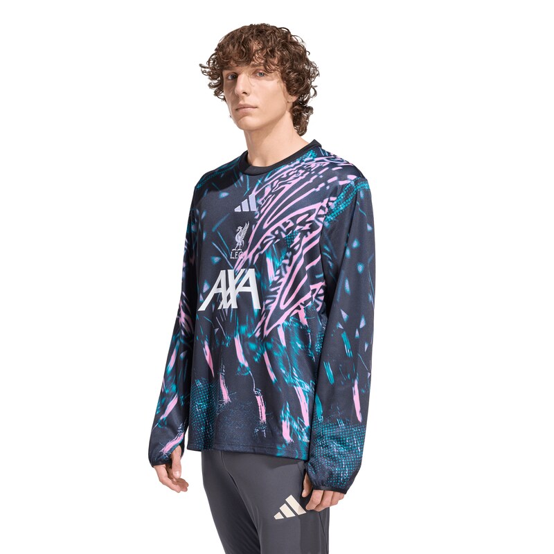 Liverpool adidas Aufwärmtrikot zur Spielvorbereitung – Schwarz Image