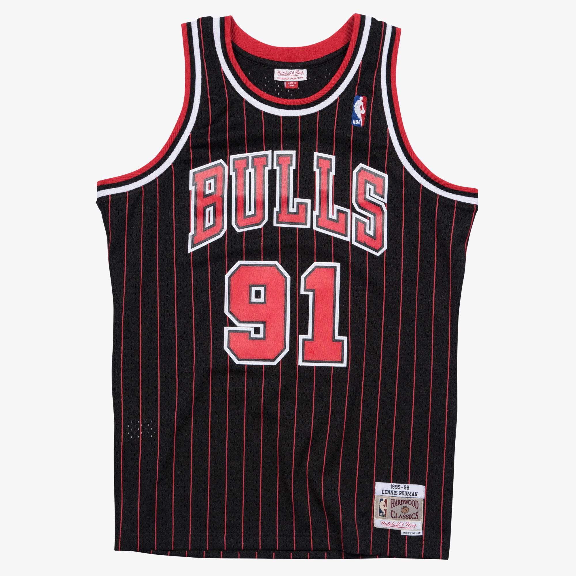 Maillot Swingman Alternate Chicago Bulls 1995-96 Mitchell & Ness – Noir – Dennis Rodman - Homme Taille: XS