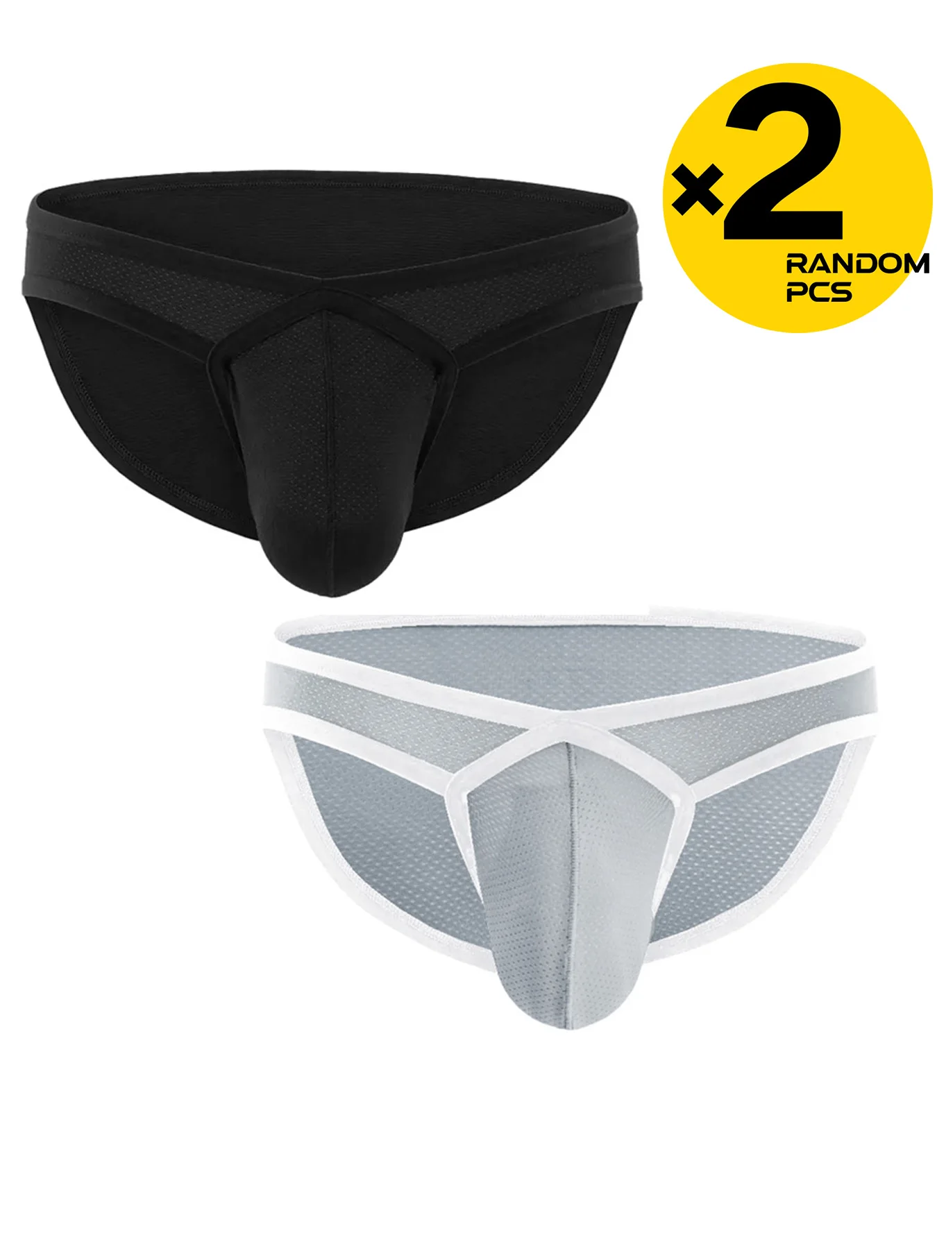 Unterwäsche Mann Slip Sexy Männer Mesh Unterhose Ausbuchtung Penis Pouch Niedrige Taille Höschen Dessous Ropa Interior Hombre Slips S-XL2/4PCS Image