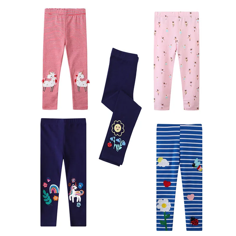 Springen Meter 2-7T Mode Schöne Heißer Verkauf Baby Leggings Hosen Kinder Dünne Hosen Volle Bleistift Hosen Herbst frühling Hosen Image