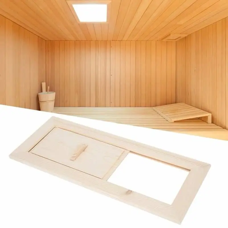 Sauna-Entlüftung, Holz, verstellbare Saunaraum-Ausrüstung, Lüftungsplatte, Jalousien, Gitter, Sauna-Entlüftung für Dampfbad