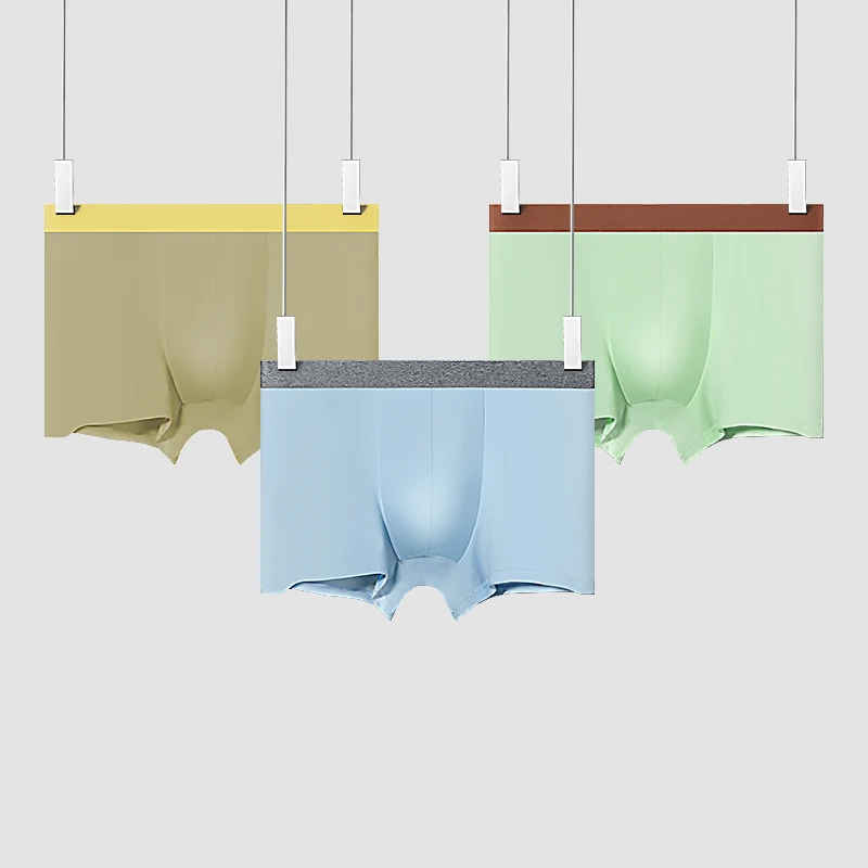 5 Stück Herren-Unterhosen. Herren-Boxershorts aus Baumwolle. Sie sind Unterhosen, dünn im Sommer, geeignet für Jungensportarten und sind verfügbar Image