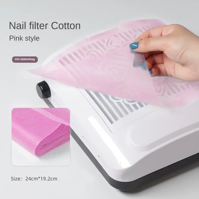 100 stücke Nagel Vakuum Filter Set Nail art Staub Kollektor Filter Papier Staubdicht Ersetzen Nail art Staubsauger Filter Papier Image