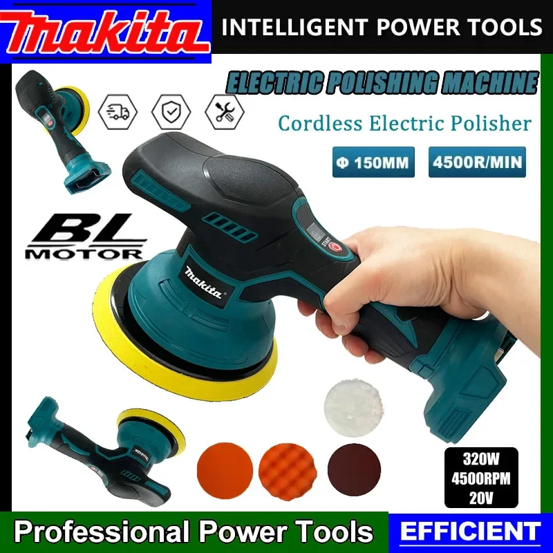 Makita Akku-Autopoliermaschine, 8 Gänge, elektrisches Wachsen, Reparatur, kabelloser Polierer, 18 V–20 V Image