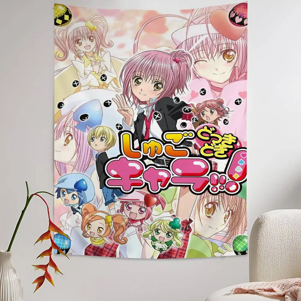 Shugo Chara Anime Hängender böhmischer Wandteppich, indischer Buddha, Wanddekoration, Hexerei, böhmischer Hippie, günstiger Hippie-Wandbehang