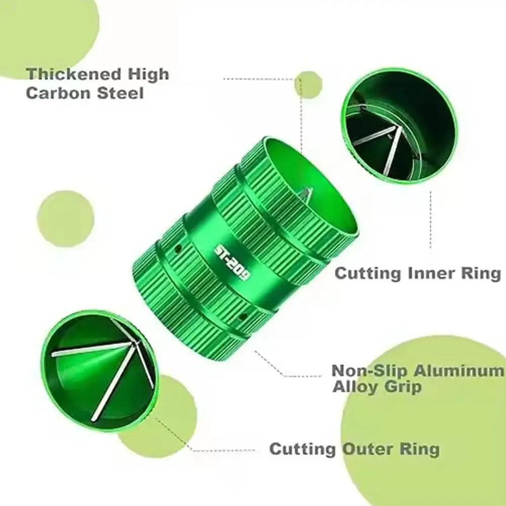 Alésoir de tuyaux, outil d'ébavurage en PVC, outils de plomberie, outil d'ébavurage en cuivre, nettoyeur de tuyaux, outil de chanfrein tout en métal pour le diamètre