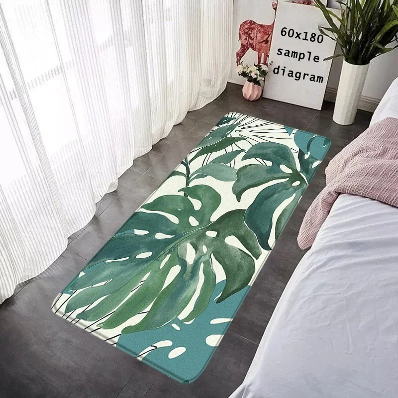 VIKAMA Anti-Rutsch-Fußmatte für den Eingangsbereich, Wohnzimmer, Sofa, Teppich, Schlafzimmer, Nachttisch, weiche Fußmatte, rutschfeste Heimdekoration Image