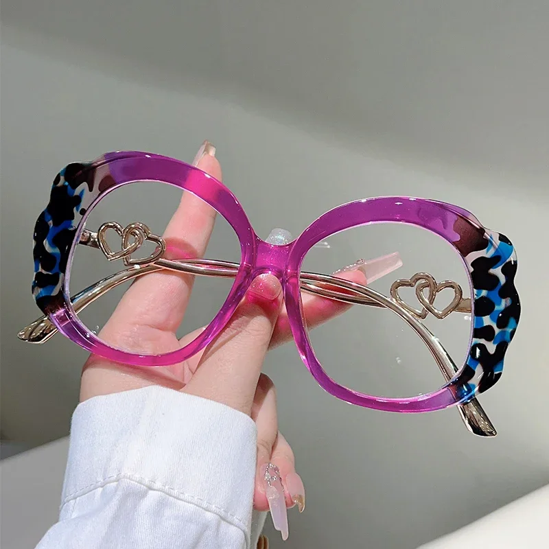 GM LUMIAS Übergroße runde Brille für Damen, 2025, neu in der Mode, mehrfarbige optische Rahmen, trendige Vintage-Luxusmarke, Design-Brillen Image