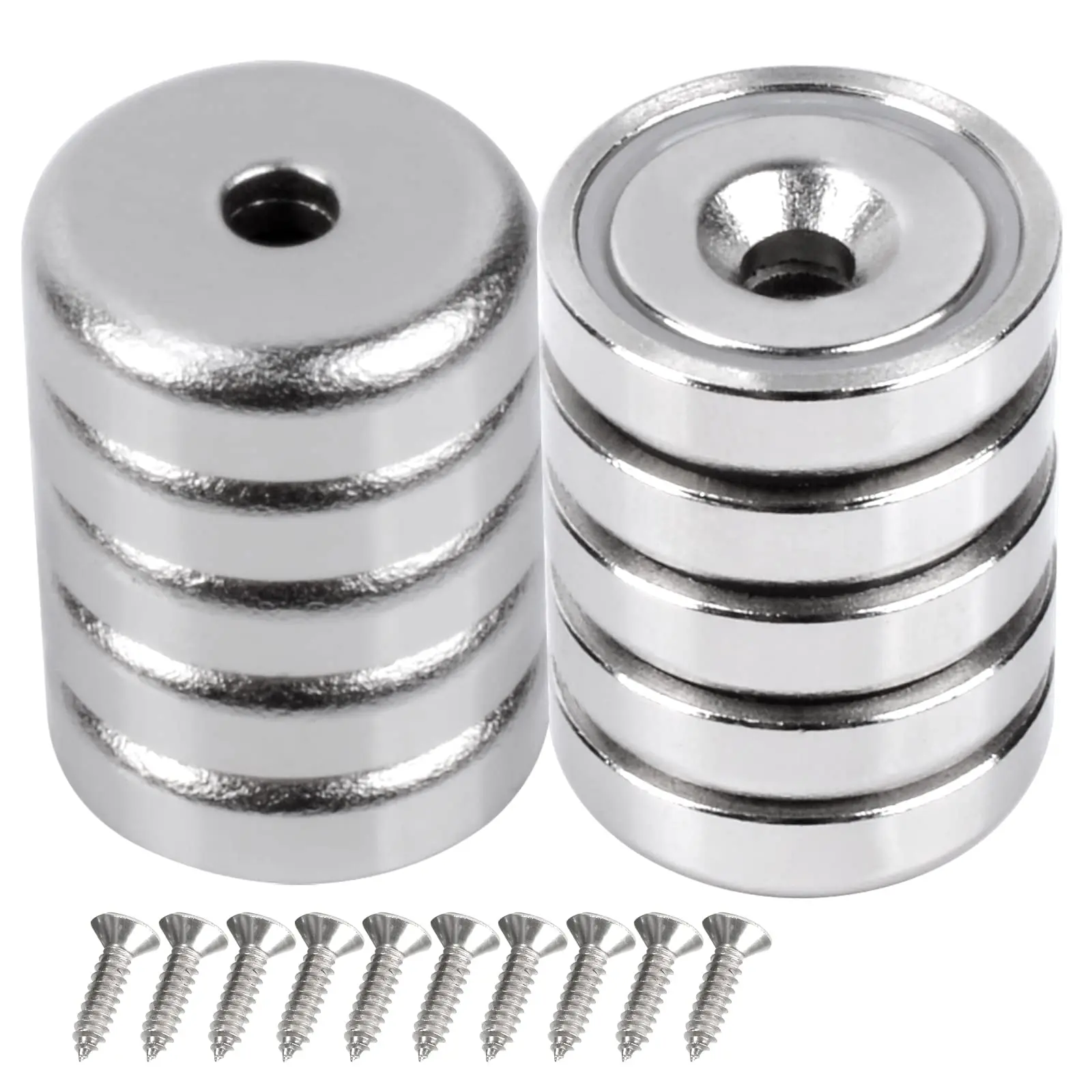 Runde Ringmagnete (T20 mm) runder Magnet – Einzelorientierungs-Scheibenmagnete für Schrauben, Montage und Organisation