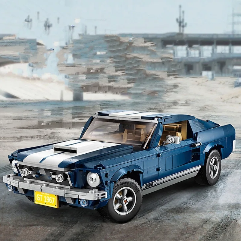MOC 1471PCS Technologie Ford Mustangs Sport Racing Auto Modell Supercar Bausteine Ziegel DIY Festival Party Geschenke  Image