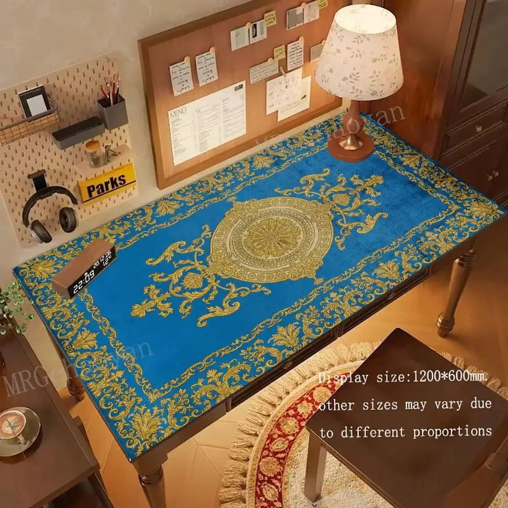 Mauspad mit persischem Kunstmuster, Schreibtischunterlage, extra großes, verdicktes, rutschfestes Tastatur-Mauspad, Bürorummi Image