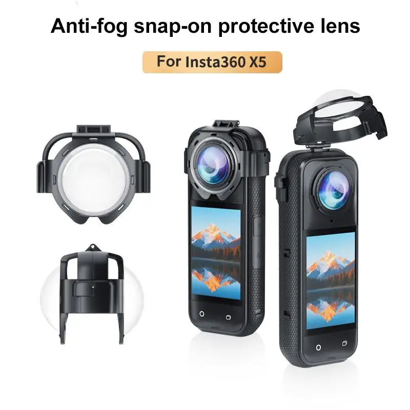 PULUZ Snap-on Optical Tempered Glass Lens Guard Protection Cover für Insta360 X5 Protective Lens Accessories Image