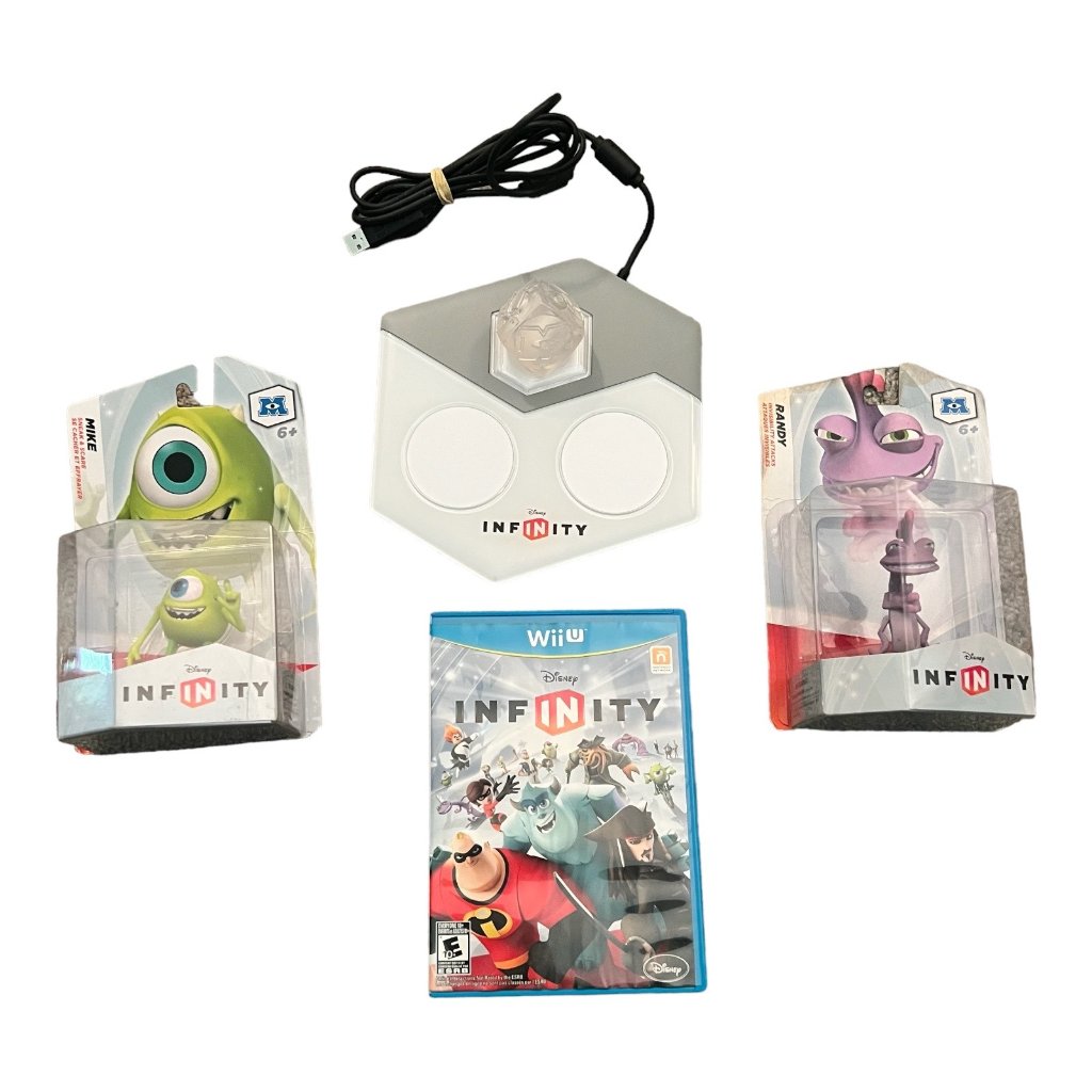 Disney Video Games & Consoles | Disney Infinity Wii Bundle Game W/Manual Mike & Randy Figurines Base Not Tested | Color: Green/White | Size: 6+