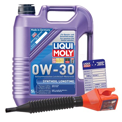 Liqui Moly 5 L Synthoil Longtime 0W-30 + Ölwechsel-Anhänger [Hersteller-Nr. 1172] Image