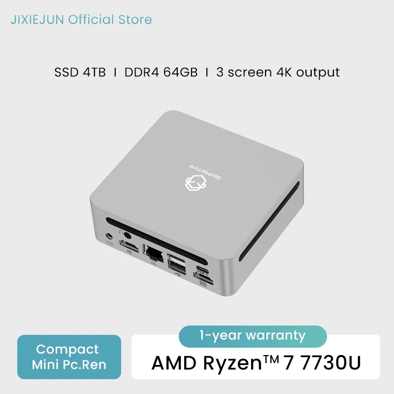 GenMachine New AMD Ryzen 7330U 8/16/32G+256/512/1T/2TG Windows 11 MINI PC DDR4 WIFI6 BT5.2 4.2GHz Desktop gaming pc
