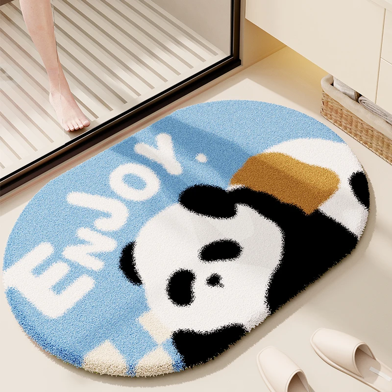Cartoon Nachahmung Kaschmir Badezimmer Bodenmatte Badezimmer Tür Toilette Haushalt Toilette rutschfeste Fußmatte saugfähige Matte Image