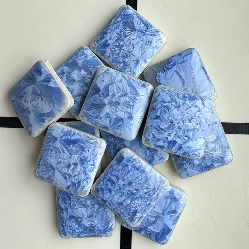 100 g DIY Keramik-Mosaikfliesen, Glasblatt, Blütenblattform, handgefertigte Ornamente, Fliesen, Wandhandwerk, Kristall für dekoratives Material 917