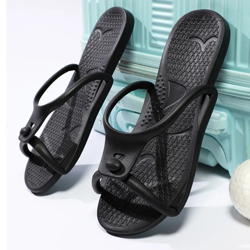 Sommer Frauen Falten Hausschuhe Erwachsene Tragbare Reise Reise Sandalen Paare Indoor Weiche Rutschen Männer Strand Nicht-slip EVA Schuhe größe 47