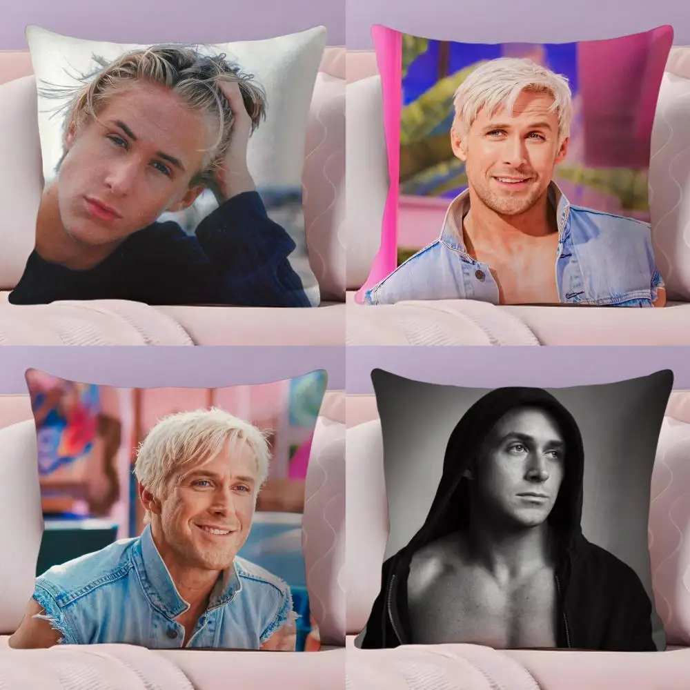 Singer R-Ryan Gosling Kissenbezug, kurz, Plüsch, doppelseitiger Druck, für Zuhause, maschinenwaschbar, im warmen Winter Image