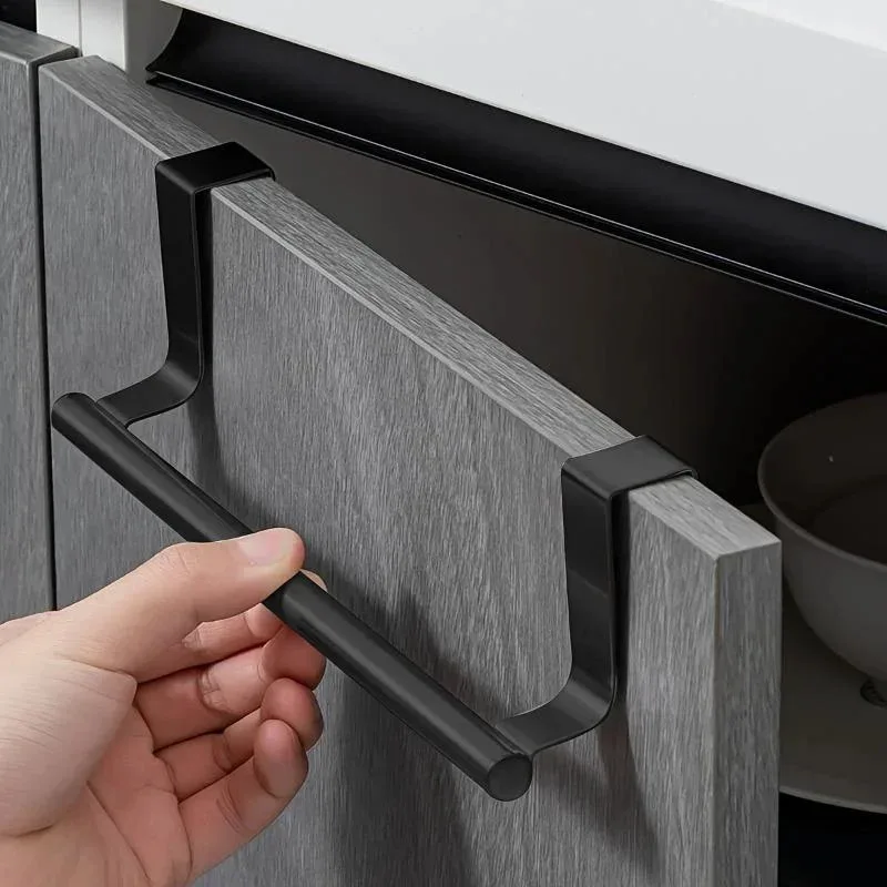 Handtuchstange über dem Schrank, Handtuchhalter, Aufbewahrungsorganisator, Badezimmertür, hängender Handtuchhalter, Küchenschrank, stanzfreier Lappenhalter