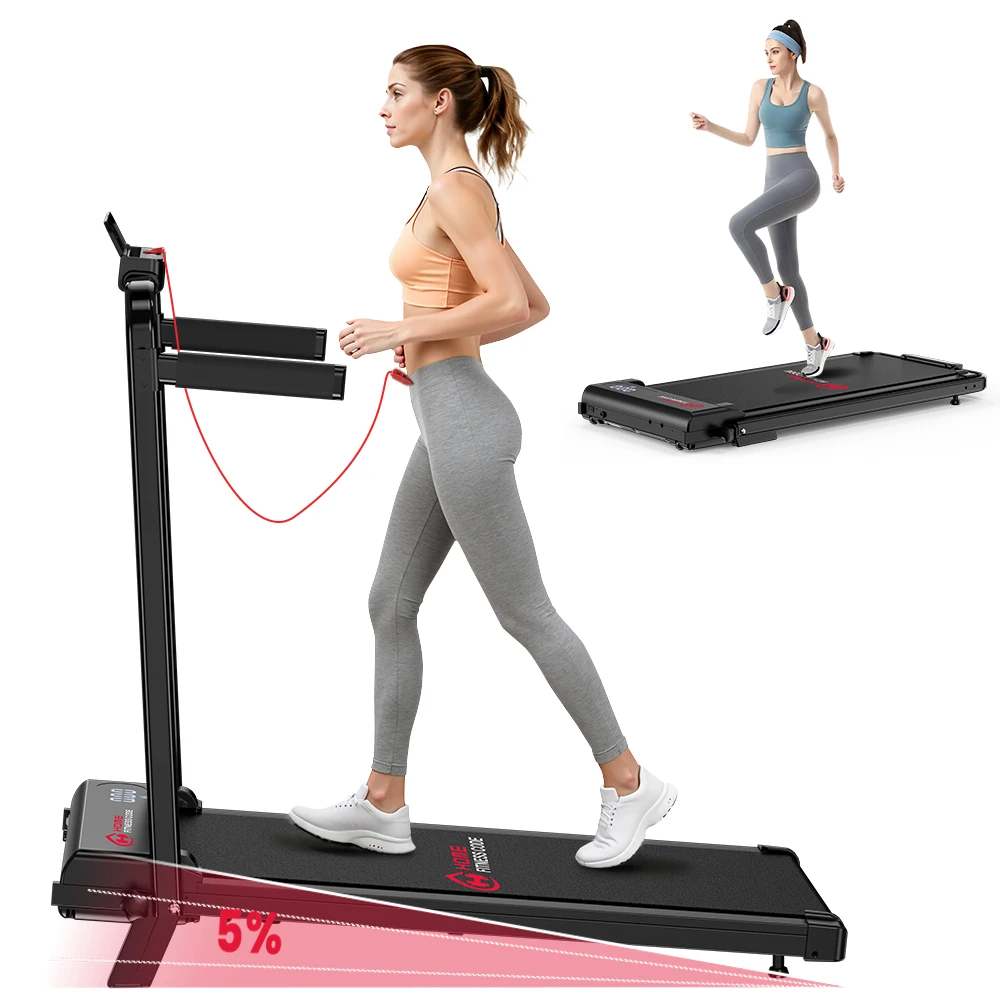 Home Treadmill Walking Jogging Pad Treadmill with Folding Handrail 6 KM/H with LED Display Quiet 0.65 HP Motor Folding Treadmill