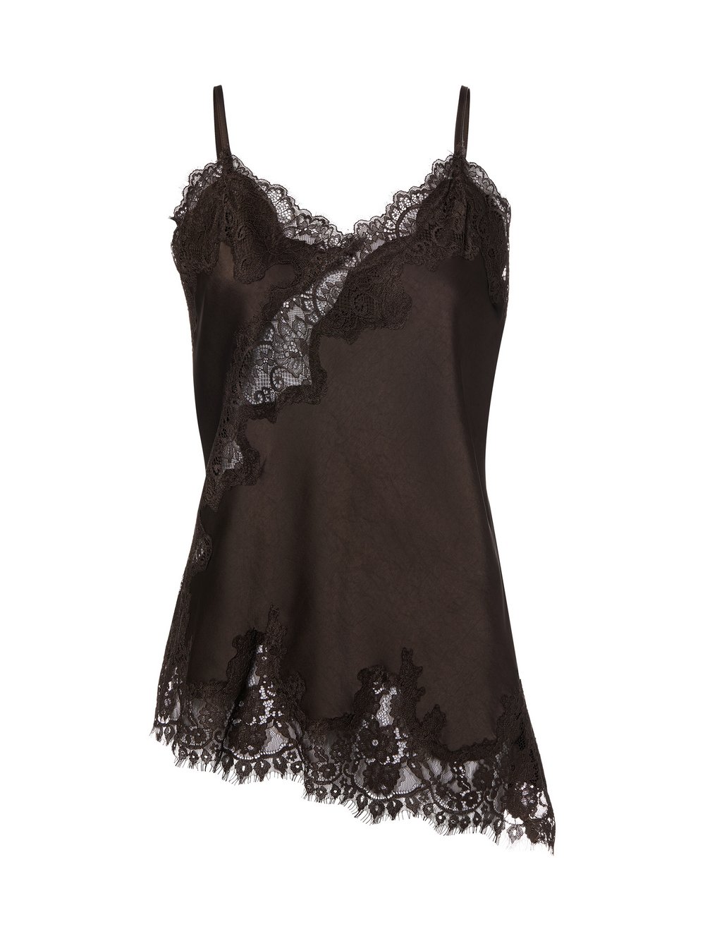 Neo Noir Satintop mit Spitze Damen schoko, 38 Image