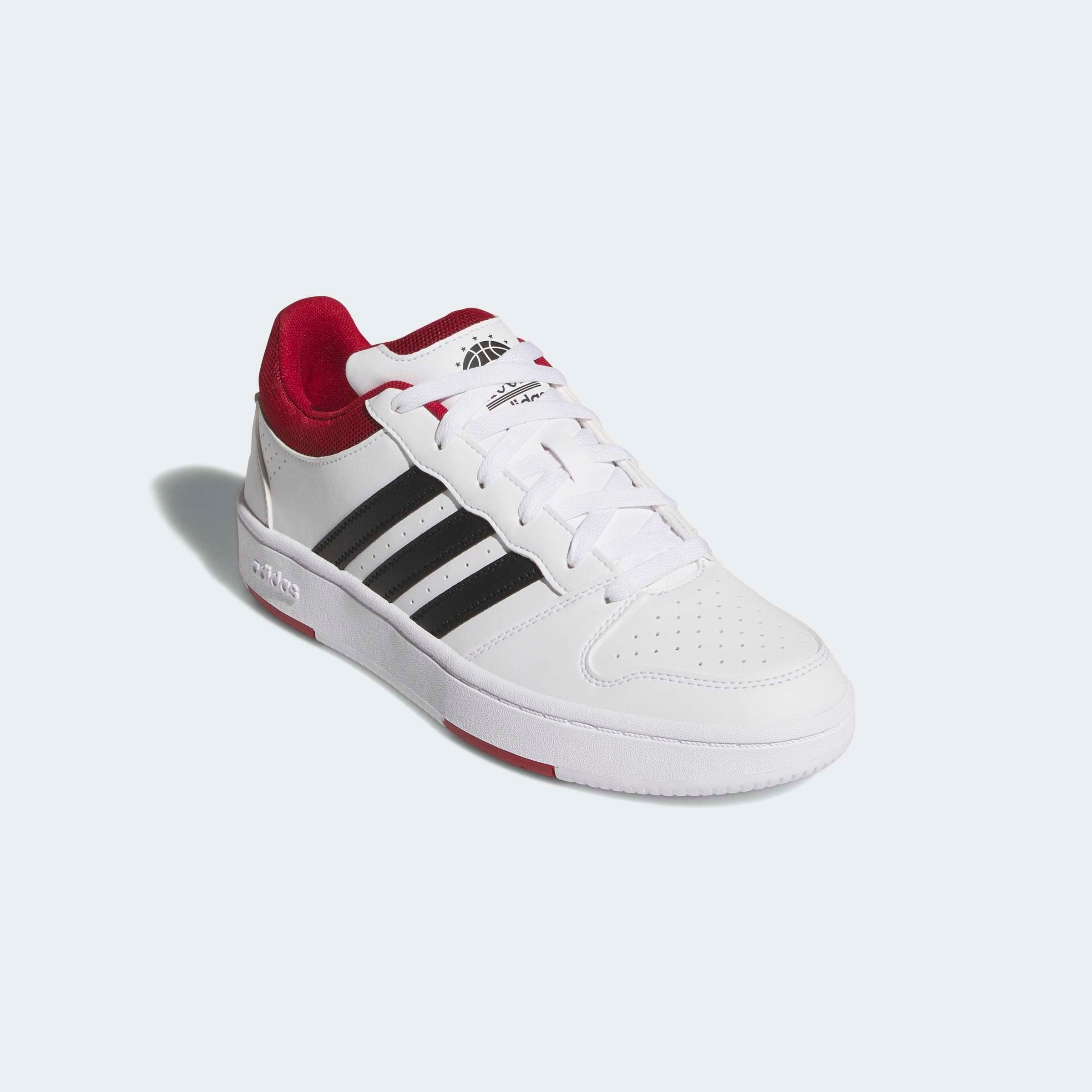 Sneaker ADIDAS SPORTSWEAR "HOOPS CLASSIC", Herren, Gr. 41, cloud weiß, team victory rot, core schwarz, Synthetik, Schuhe Sneaker