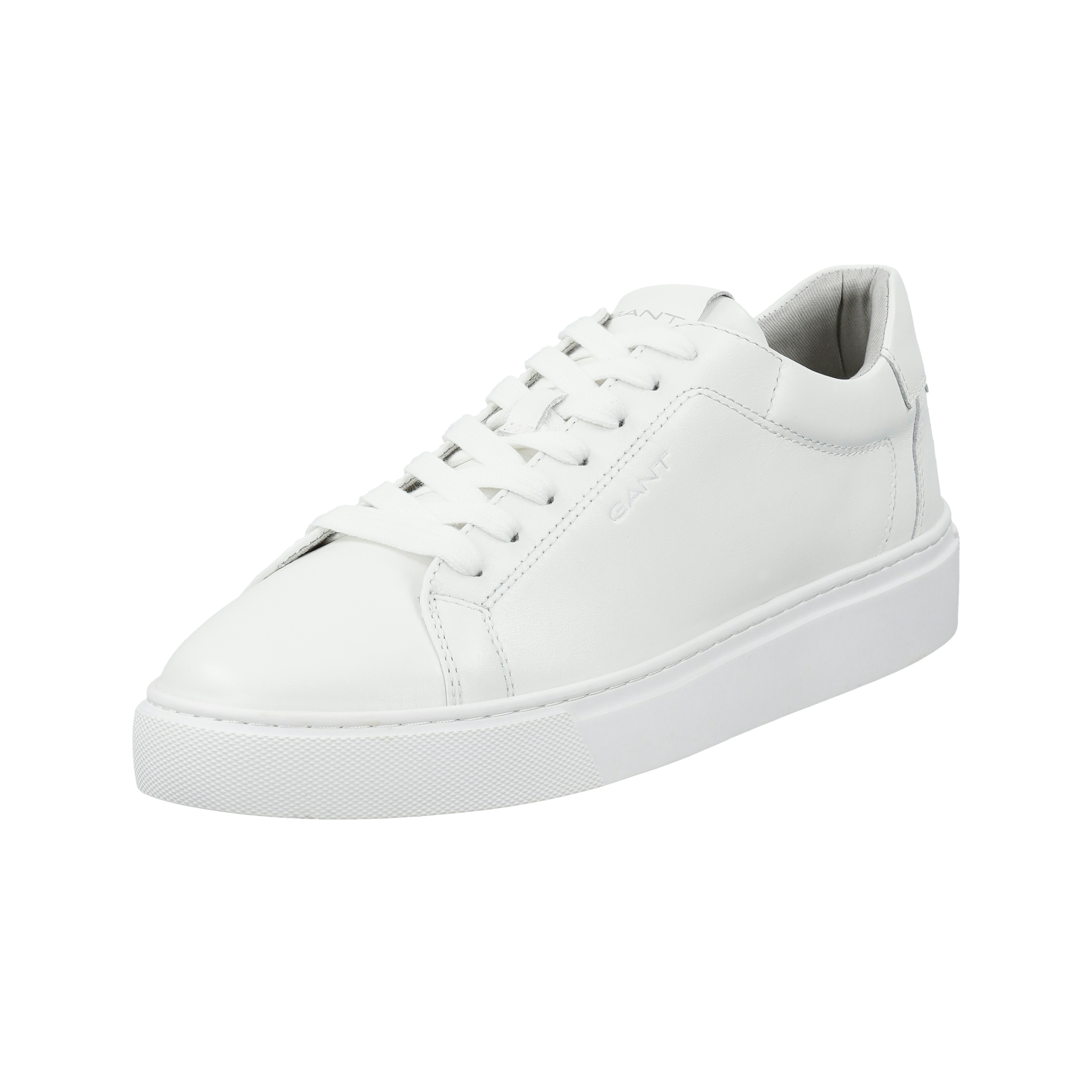 Sneaker GANT "Mc Julien", Damen, Gr. 41, weiß, weiß, Leder, unifarben, Schuhe Sneaker, Business Schnürschuh, Retro Sneaker mit Lederinnensohle